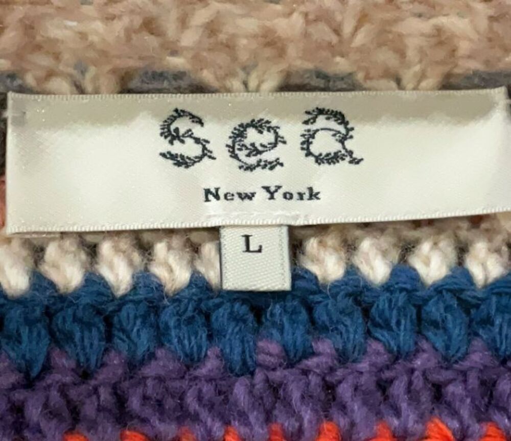 Sea New York Womens Mena Crochet Knit Top White Size Large - Picture 3 of 6